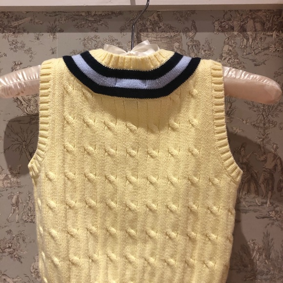 Polo Ralph Lauren-kids- yellow sweater vest-size 4 - Picture 2 of 3